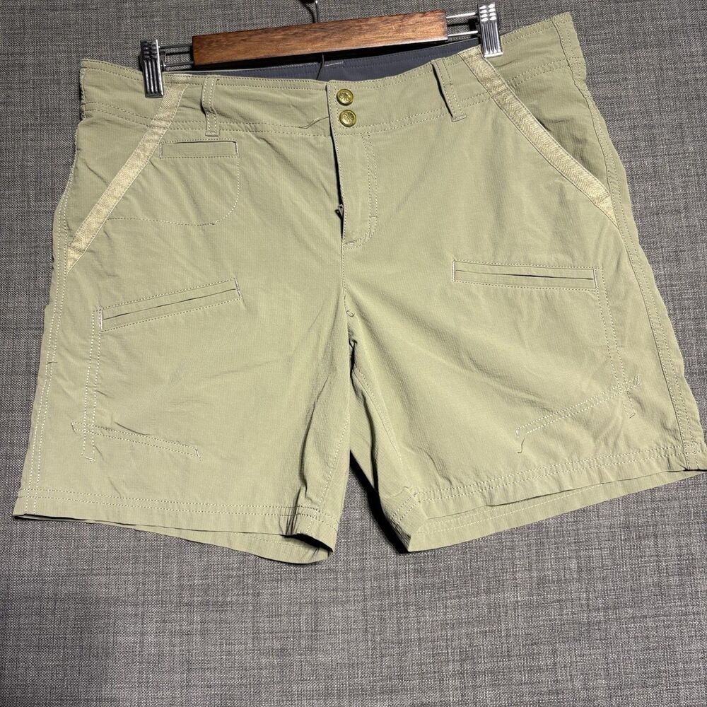 Athleta Women's Trekkie Mid-Rise Athletic/Hiking Shorts Green Size US 12